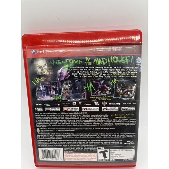 Batman Arkham Asylum Game of the Year Edition PS3 CIB w/ Manual - TESTED - Picture 4 of 10